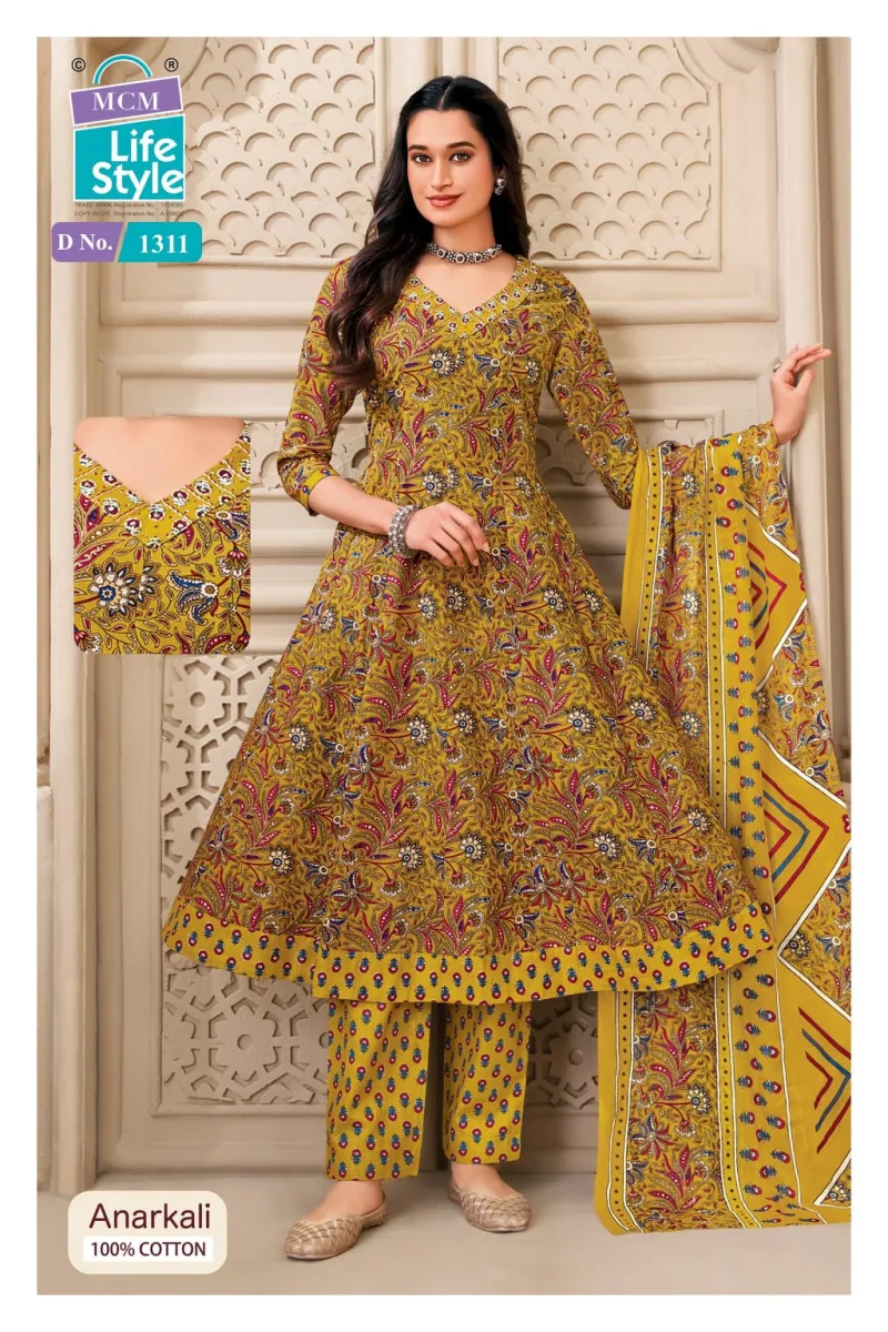 Anarkali Vol 13 By Mcm Cotton Printed Anarkali Kurtis Set